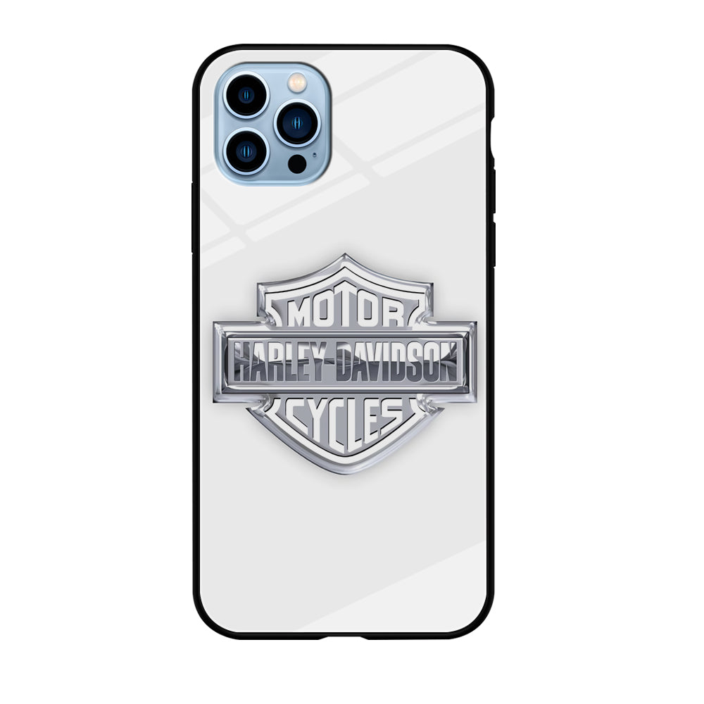 Harley Davidson Logo Silver iPhone 12 Pro Case