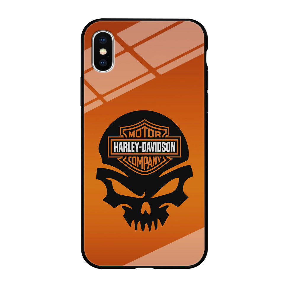 Harley Davidson Skull Logo iPhone X Case