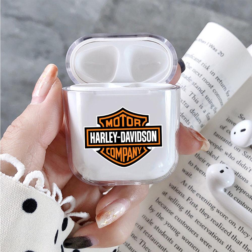 Harley Davidson Hard Plastic Protective Clear Case Cover For Apple Airpods