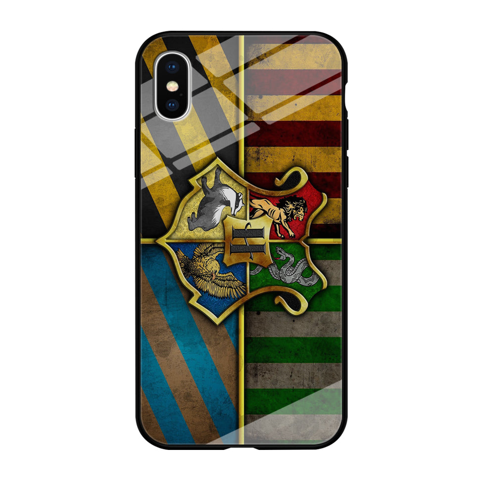 Harry Potter Hogwarts Symbol Flag iPhone Xs Case