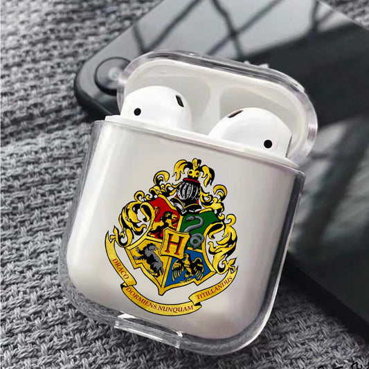 Harry Potter Hogwarts Symbol Hard Plastic Protective Clear Case Cover For Apple Airpods