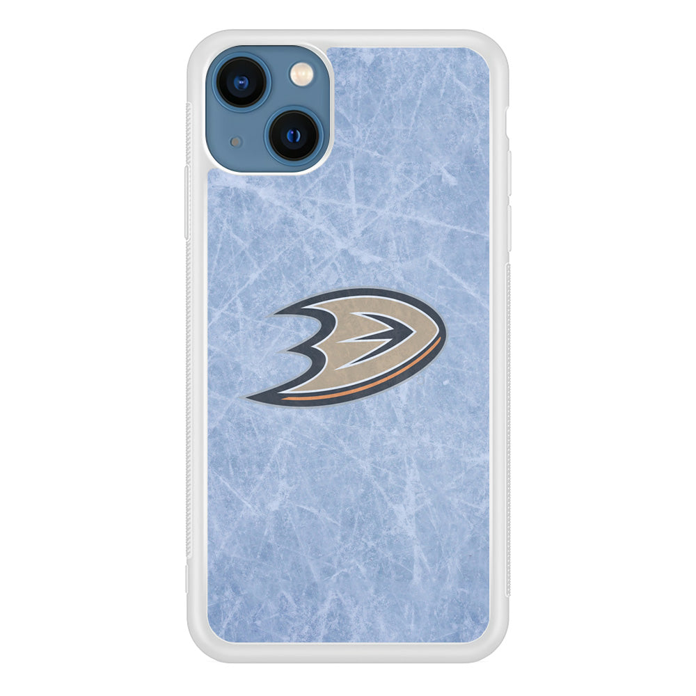 Hockey Anaheim Ducks NHL 001 iPhone 13 Case-Phone Case-Rubber White (2D Case)-Altracase