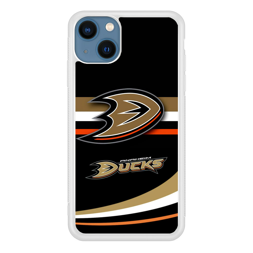 Hockey Anaheim Ducks NHL 002 iPhone 13 Case-Phone Case-Rubber White (2D Case)-Altracase