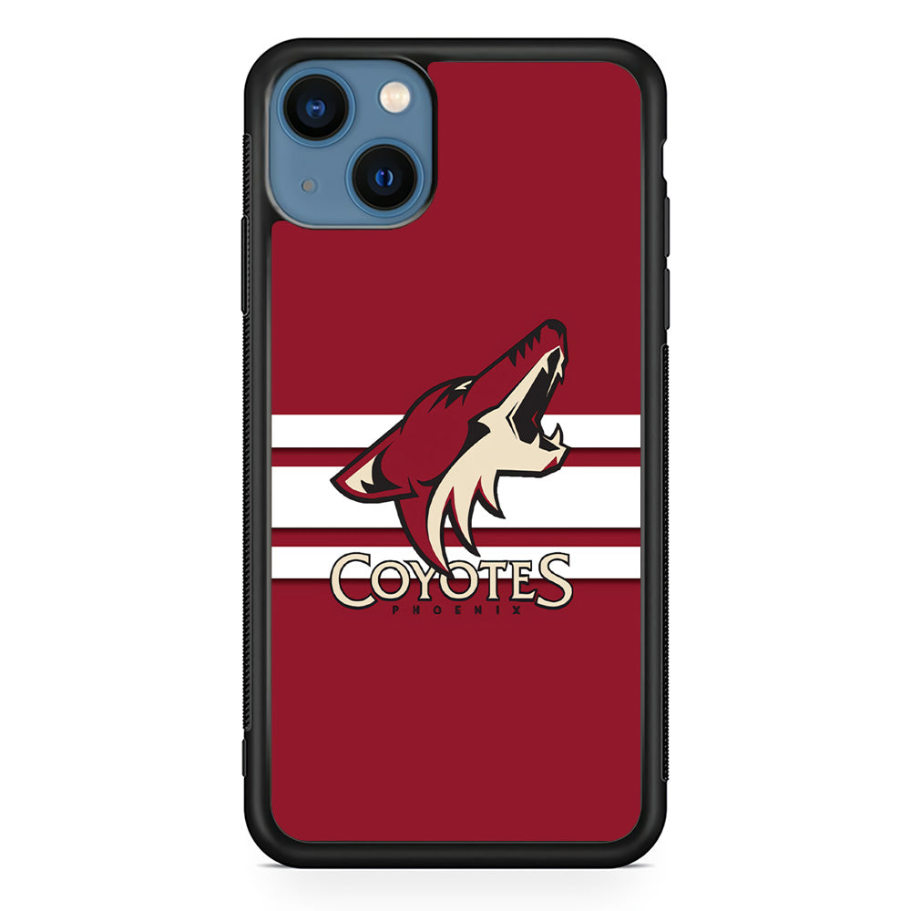 Hockey Arizona Coyotes NHL 001 iPhone 13 Case-Phone Case-Rubber Black (2D Case)-Altracase