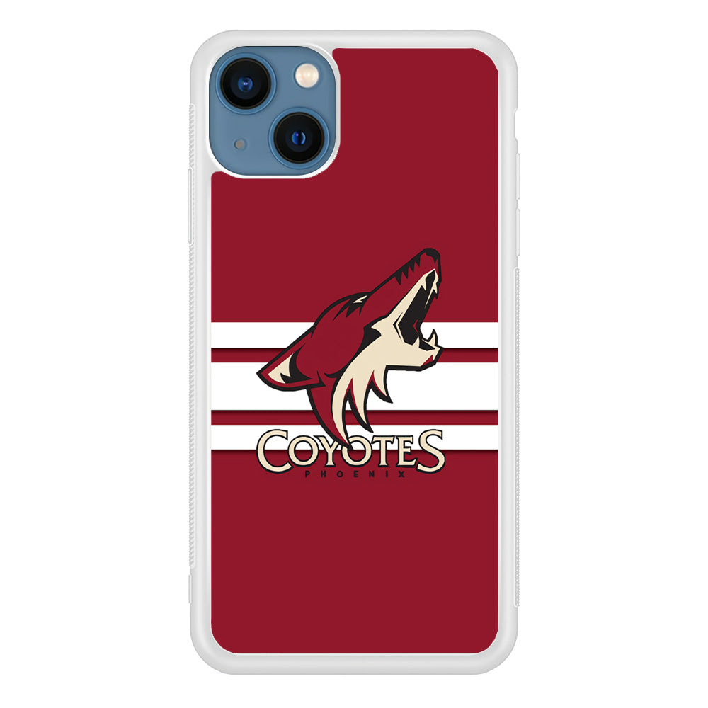 Hockey Arizona Coyotes NHL 001 iPhone 13 Case-Phone Case-Rubber White (2D Case)-Altracase