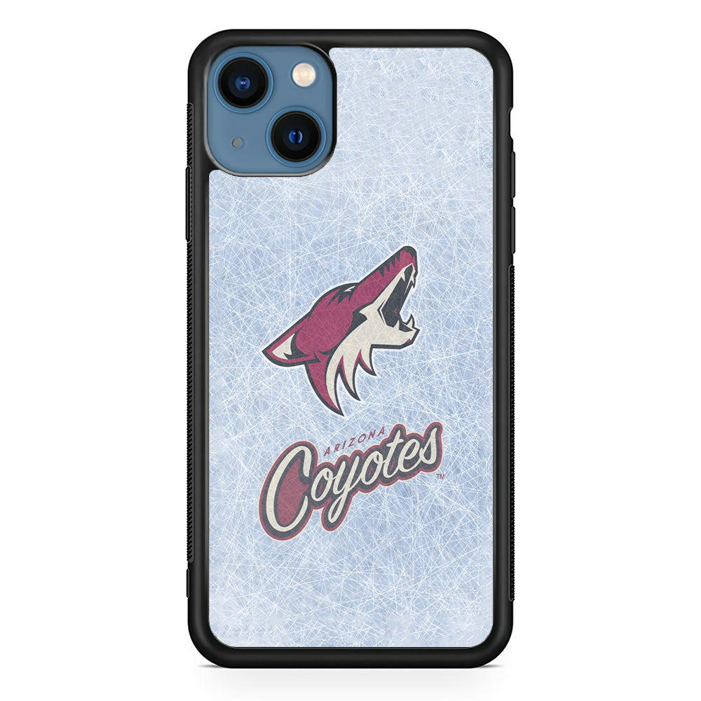 Hockey Arizona Coyotes NHL 002 iPhone 13 Case-Phone Case-Rubber Black (2D Case)-Altracase