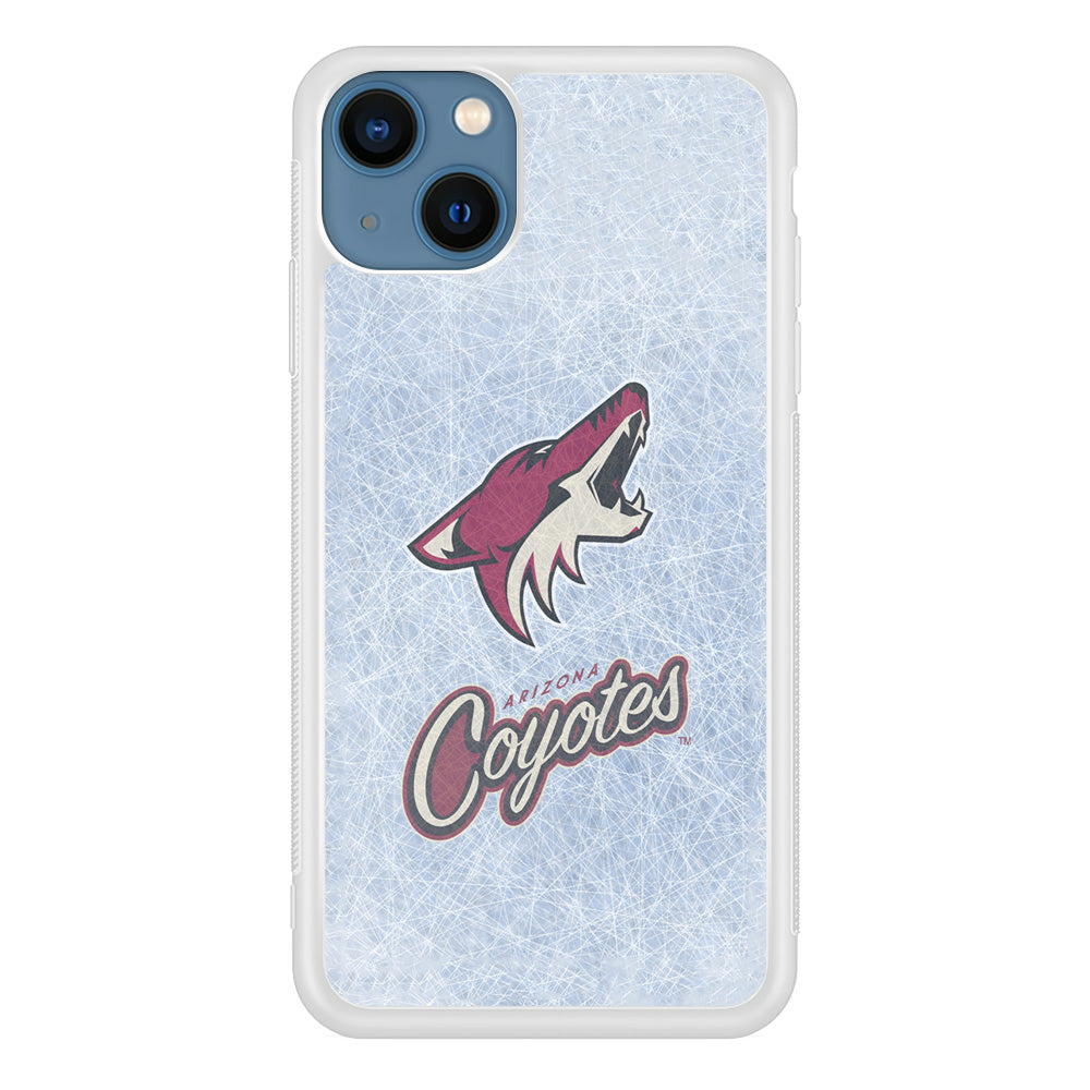 Hockey Arizona Coyotes NHL 002 iPhone 13 Case-Phone Case-Rubber White (2D Case)-Altracase