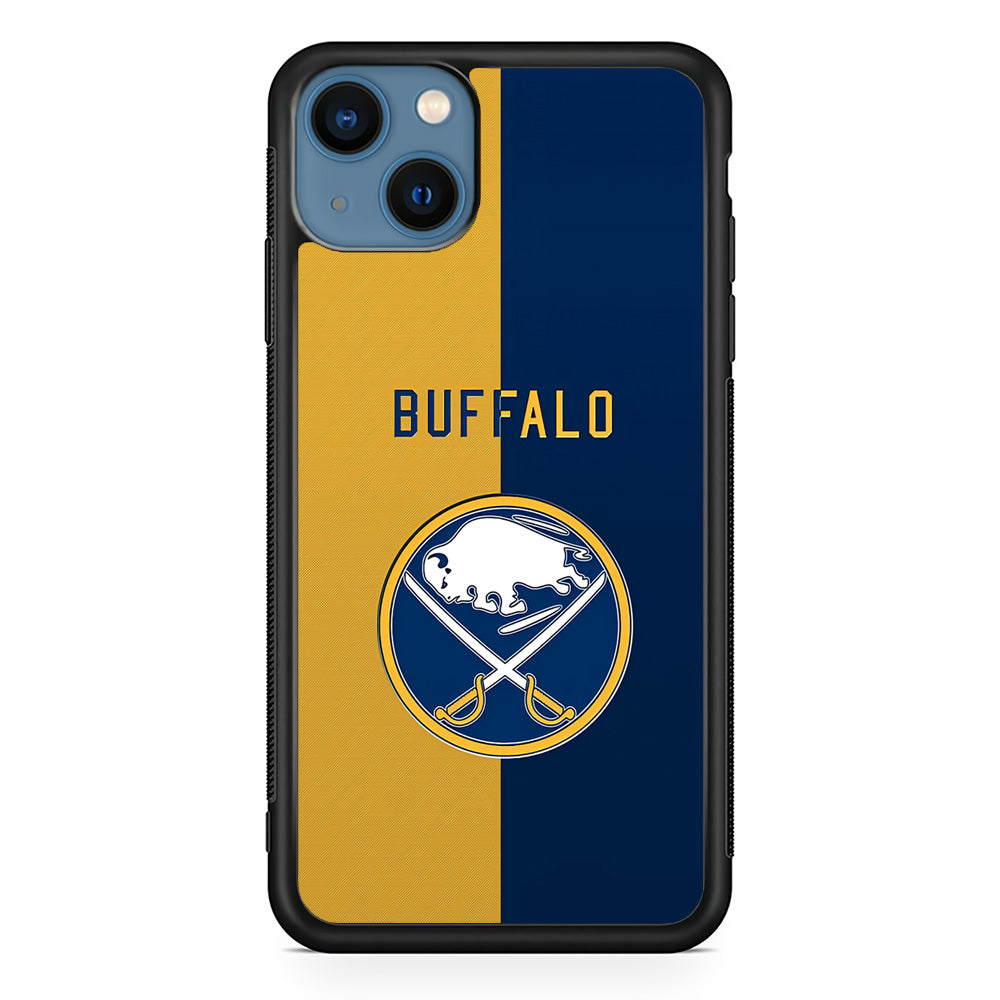 Hockey Buffalo Sabres NHL 001 iPhone 13 Case-Phone Case-Rubber Black (2D Case)-Altracase