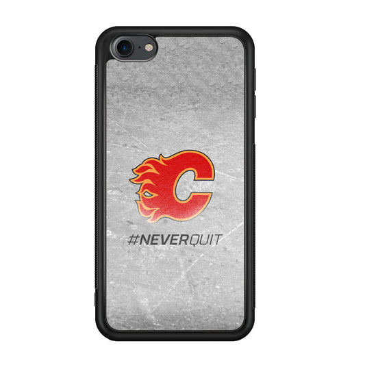 Hockey Calgary Flames NHL 001 iPod Touch 6 Case-Phone Case-Rubber White (2D Case)-Altracase