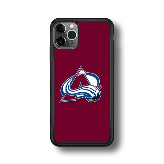 Hockey Colorado Avalanche NHL 001 iPhone 11 Pro Max Case-Phone Case-Rubber Black (2D Case)-Altracase