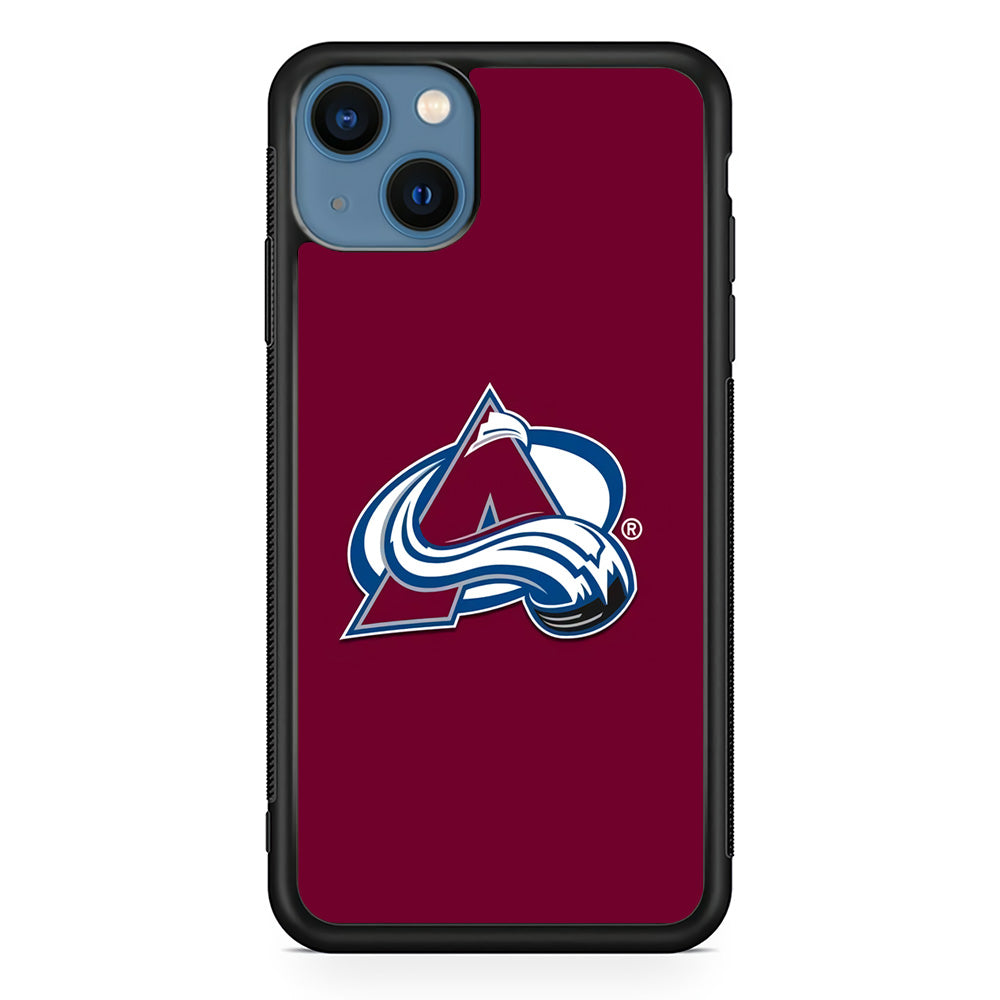 Hockey Colorado Avalanche NHL 001 iPhone 13 Mini Case-Phone Case-Rubber Black (2D Case)-Altracase