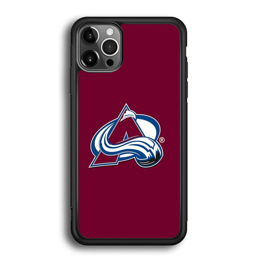 Hockey Colorado Avalanche NHL 001 iPhone 12 Pro Max Case-Phone Case-Rubber Black (2D Case)-Altracase