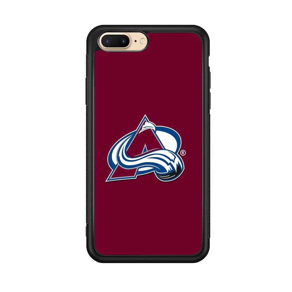 Hockey Colorado Avalanche NHL 001 iPhone 8 Plus Case-Phone Case-Rubber Black (2D Case)-Altracase