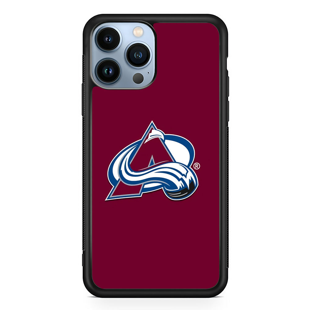 Hockey Colorado Avalanche NHL 001 iPhone 13 Pro Case-Phone Case-Rubber Black (2D Case)-Altracase
