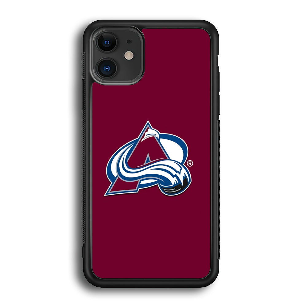 Hockey Colorado Avalanche NHL 001 iPhone 12 Case-Phone Case-Rubber Black (2D Case)-Altracase