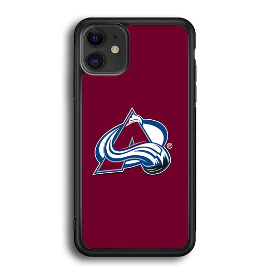 Hockey Colorado Avalanche NHL 001 iPhone 12 Case-Phone Case-Rubber Black (2D Case)-Altracase