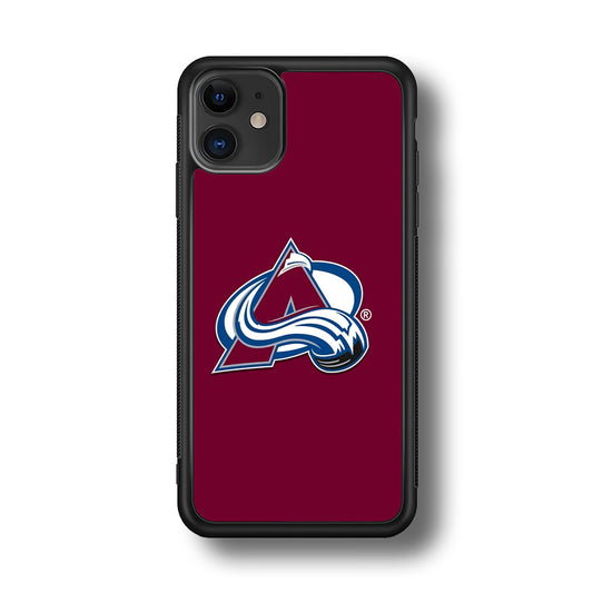 Hockey Colorado Avalanche NHL 001 iPhone 11 Case-Phone Case-Rubber Black (2D Case)-Altracase