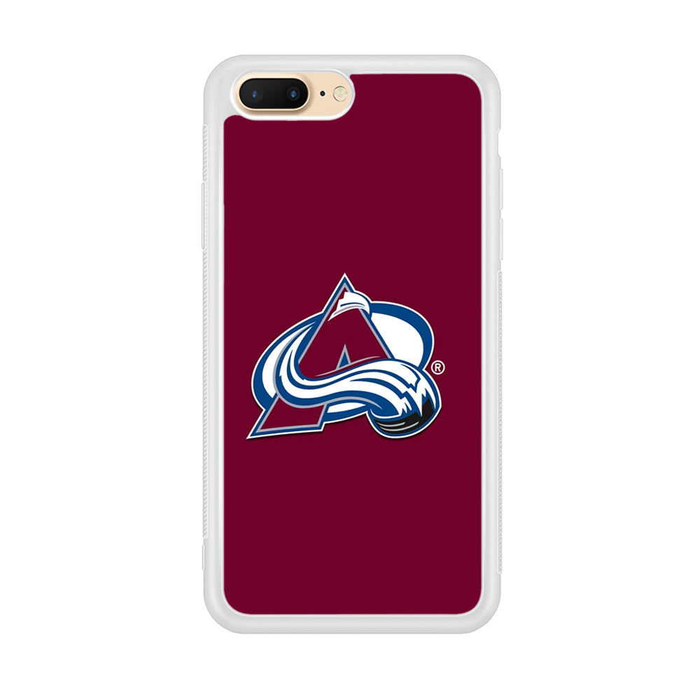 Hockey Colorado Avalanche NHL 001 iPhone 8 Plus Case-Phone Case-Rubber White (2D Case)-Altracase