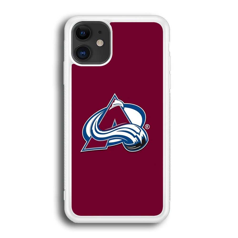 Hockey Colorado Avalanche NHL 001 iPhone 12 Case-Phone Case-Rubber White (2D Case)-Altracase