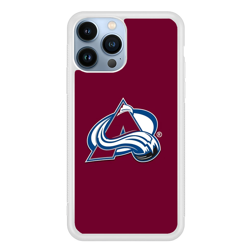 Hockey Colorado Avalanche NHL 001 iPhone 13 Pro Case-Phone Case-Rubber White (2D Case)-Altracase