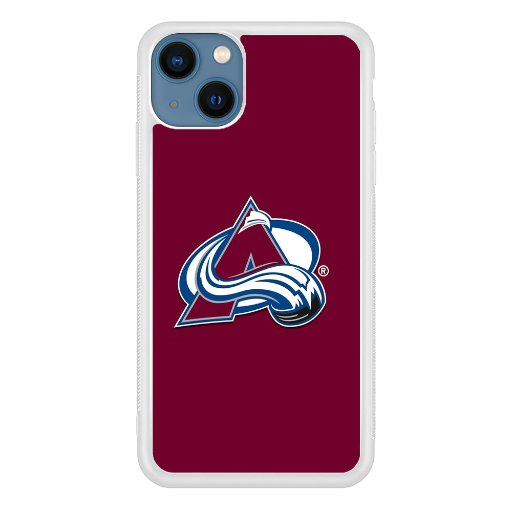 Hockey Colorado Avalanche NHL 001 iPhone 13 Mini Case-Phone Case-Rubber White (2D Case)-Altracase