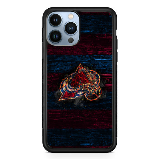 Hockey Colorado Avalanche NHL 002 iPhone 15 Pro Case-Phone Case-Rubber Black (2D Case)-Altracase