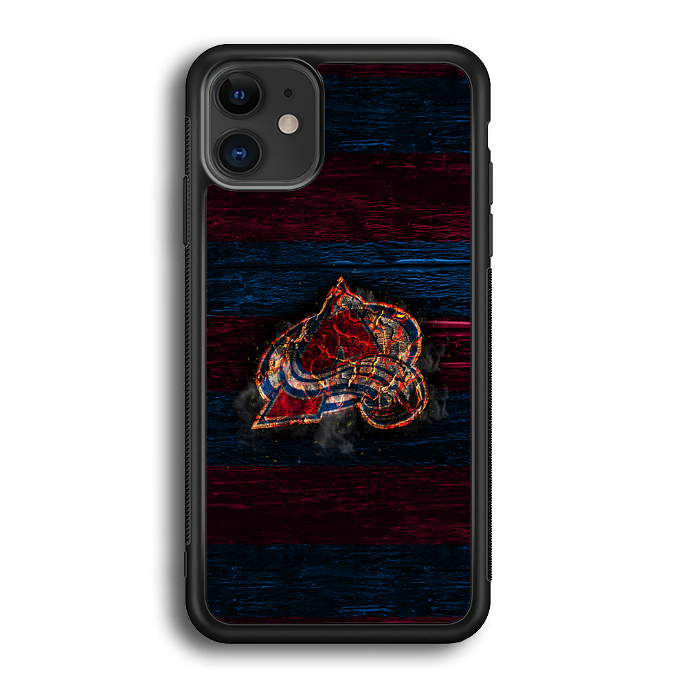 Hockey Colorado Avalanche NHL 002 iPhone 12 Case-Phone Case-Rubber Black (2D Case)-Altracase