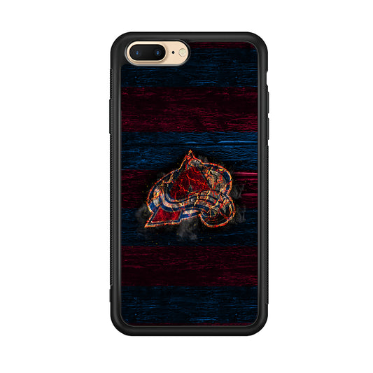 Hockey Colorado Avalanche NHL 002 iPhone 8 Plus Case-Phone Case-Rubber Black (2D Case)-Altracase