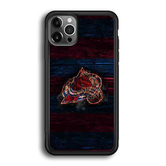 Hockey Colorado Avalanche NHL 002 iPhone 12 Pro Max Case-Phone Case-Rubber Black (2D Case)-Altracase