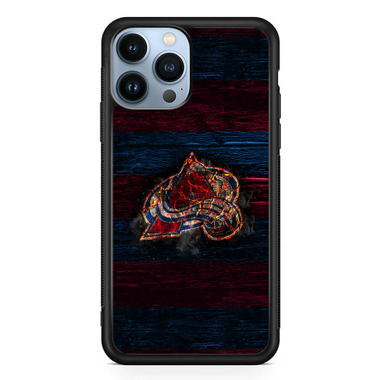 Hockey Colorado Avalanche NHL 002 iPhone 13 Pro Case-Phone Case-Rubber Black (2D Case)-Altracase