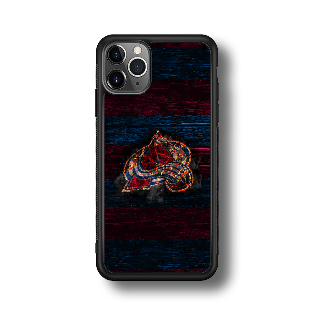 Hockey Colorado Avalanche NHL 002 iPhone 11 Pro Max Case-Phone Case-Rubber Black (2D Case)-Altracase