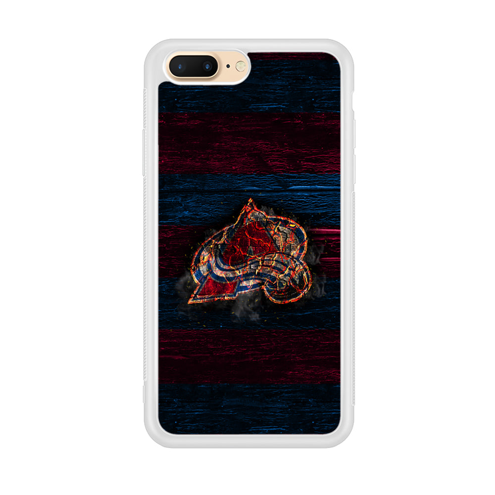 Hockey Colorado Avalanche NHL 002 iPhone 8 Plus Case-Phone Case-Rubber White (2D Case)-Altracase