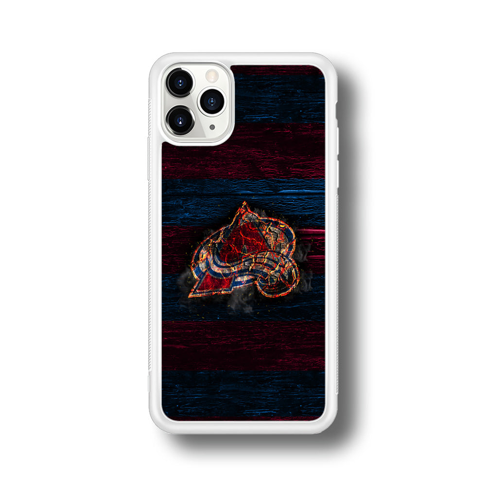 Hockey Colorado Avalanche NHL 002 iPhone 11 Pro Max Case-Phone Case-Rubber White (2D Case)-Altracase