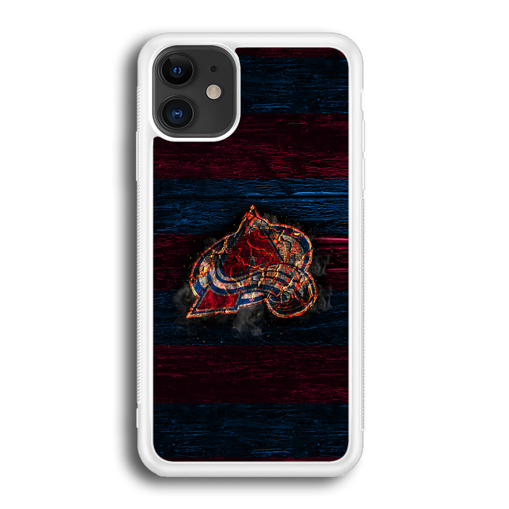 Hockey Colorado Avalanche NHL 002 iPhone 12 Case-Phone Case-Rubber White (2D Case)-Altracase