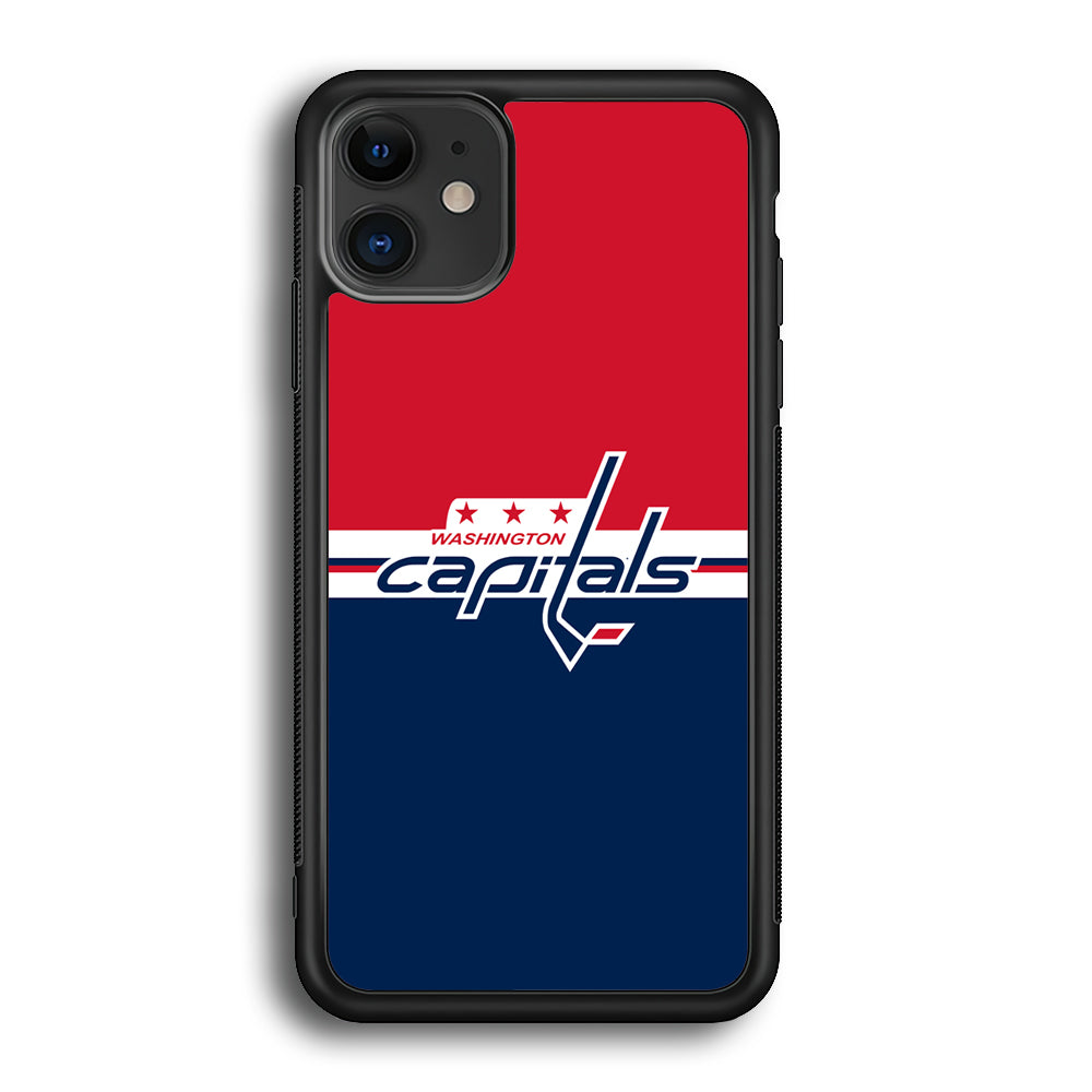 Hockey Washington Capitals NHL 002 iPhone 12 Case-Phone Case-Rubber Black (2D Case)-Altracase