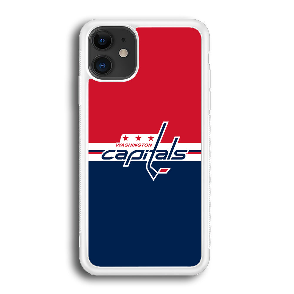 Hockey Washington Capitals NHL 002 iPhone 12 Case-Phone Case-Rubber White (2D Case)-Altracase