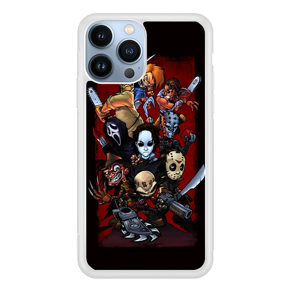 Horror Character Cartoon iPhone 13 Pro Case-Phone Case-Rubber White (2D Case)-Altracase