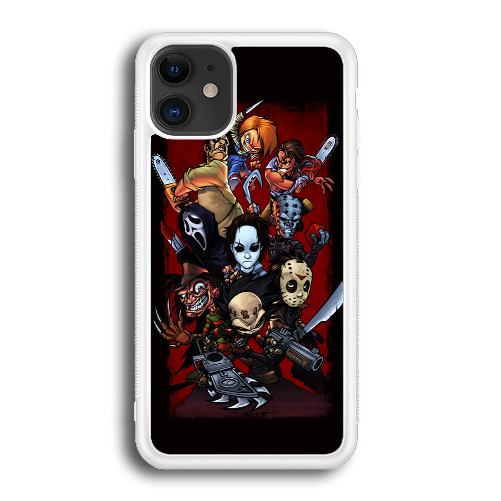 Horror Character Cartoon iPhone 12 Case-Phone Case-Rubber White (2D Case)-Altracase