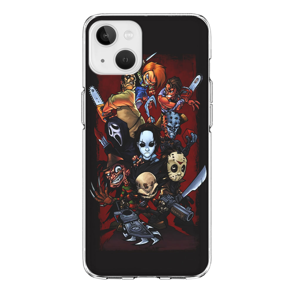 Horror Character Cartoon iPhone 13 Case-Phone Case-Clear Soft Case-Altracase
