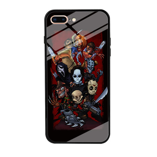 Horror Character Cartoon iPhone 8 Plus Case-Phone Case-Tempered Glass Case-Altracase