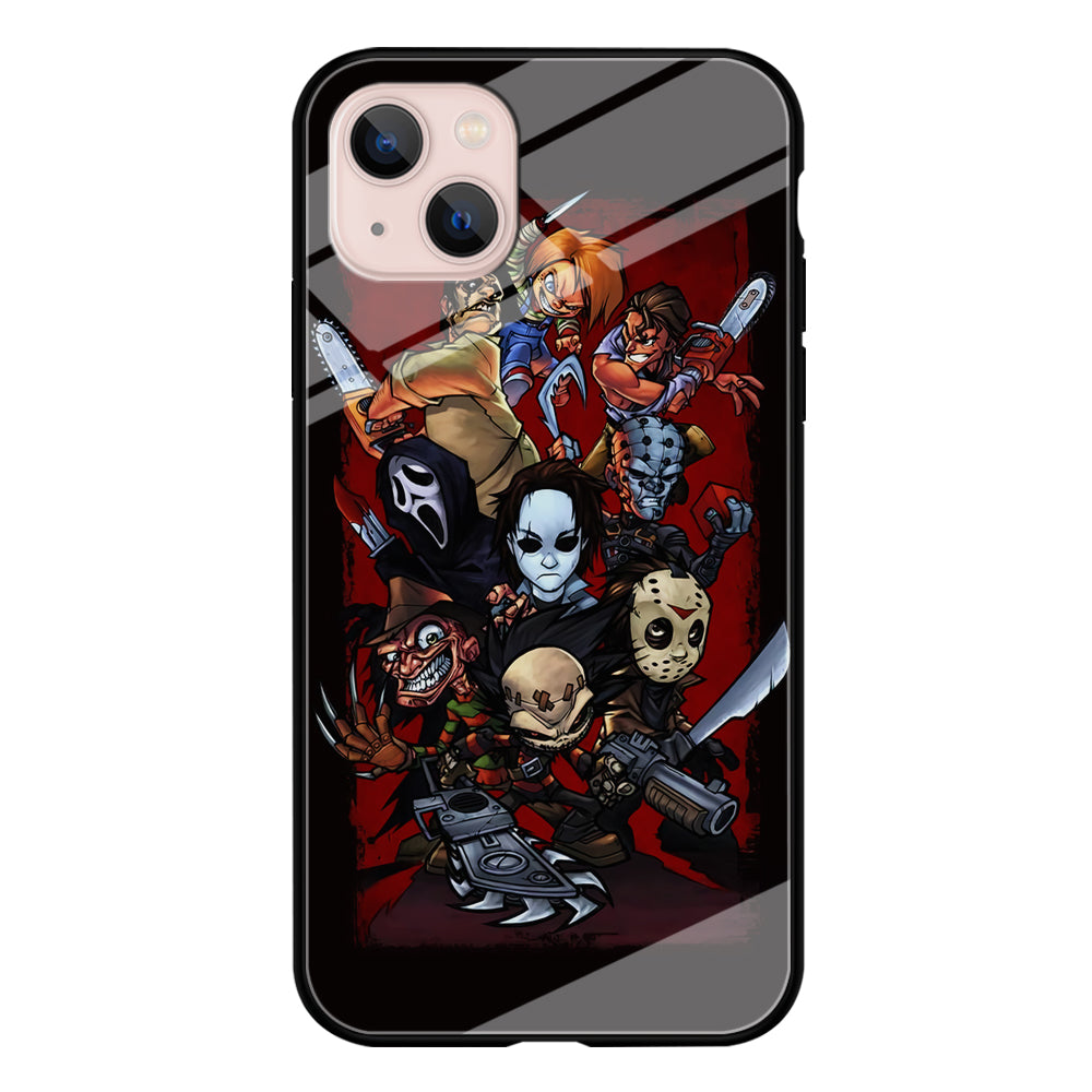 Horror Character Cartoon iPhone 13 Mini Case-Phone Case-Tempered Glass Case-Altracase