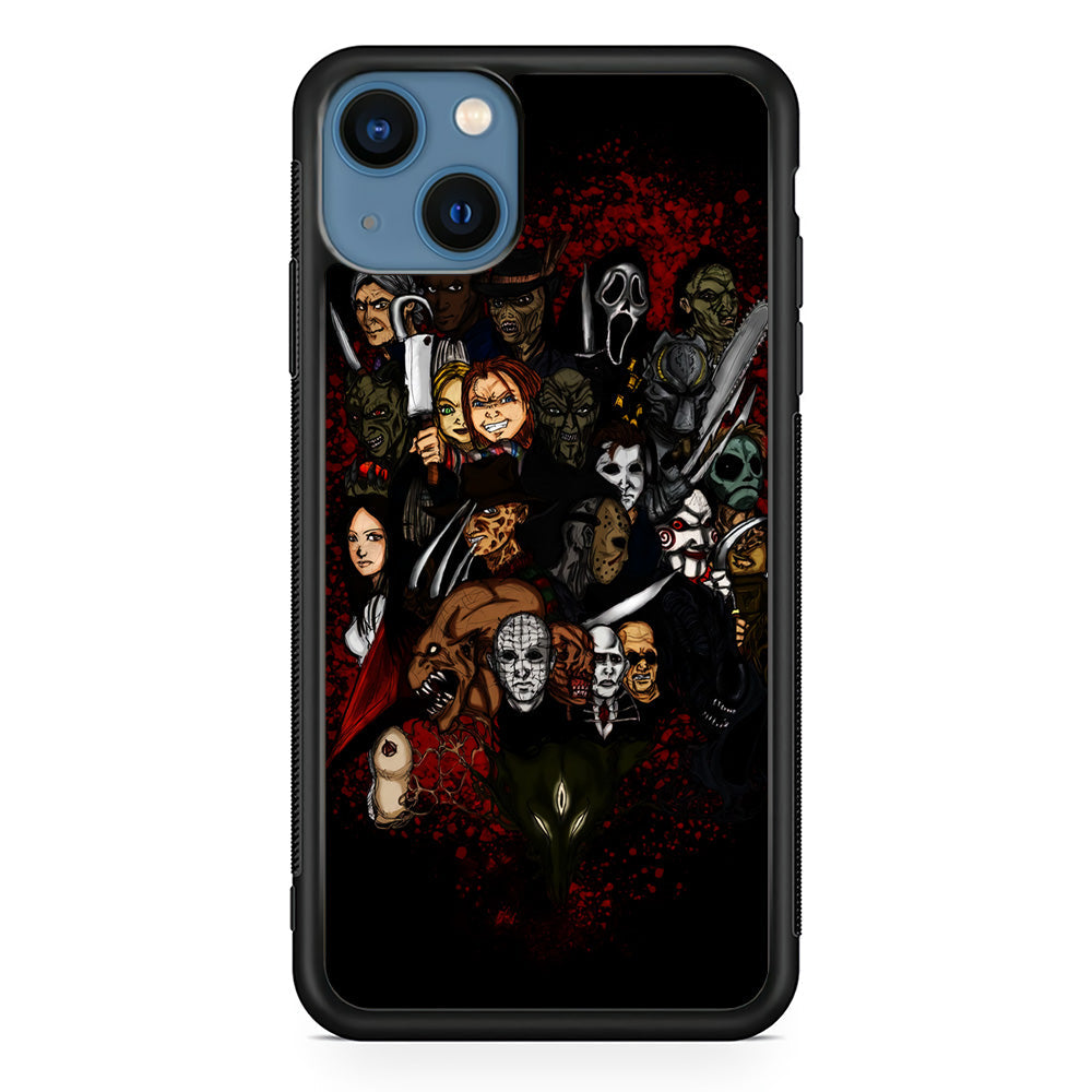 Horror Movie Character iPhone 13 Case-Phone Case-Rubber Black (2D Case)-Altracase