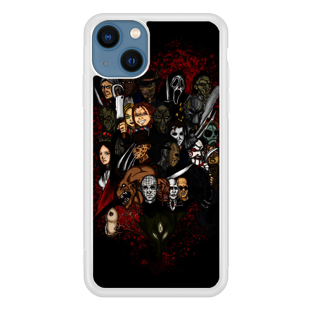 Horror Movie Character iPhone 13 Mini Case-Phone Case-Rubber White (2D Case)-Altracase