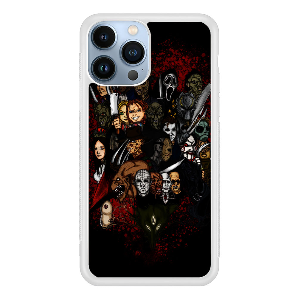 Horror Movie Character iPhone 13 Pro Case-Phone Case-Rubber White (2D Case)-Altracase