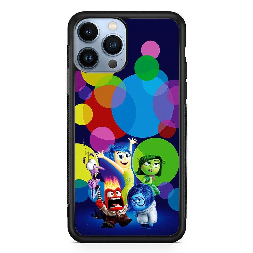 Inside Out Colorful Circle iPhone 13 Pro Case-Phone Case-Rubber Black (2D Case)-Altracase