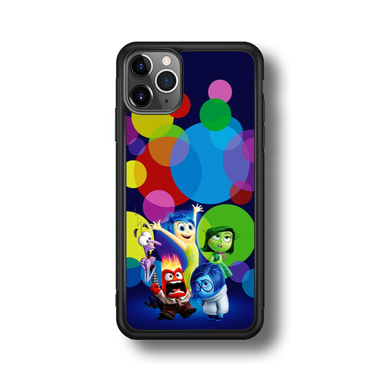 Inside Out Colorful Circle iPhone 11 Pro Max Case-Phone Case-Rubber Black (2D Case)-Altracase