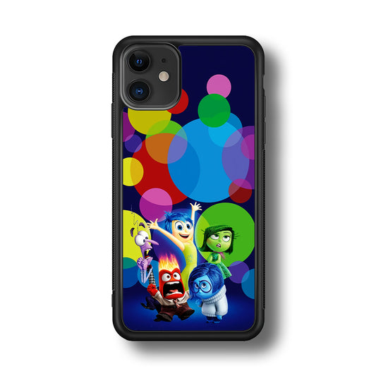 Inside Out Colorful Circle iPhone 11 Case-Phone Case-Rubber Black (2D Case)-Altracase