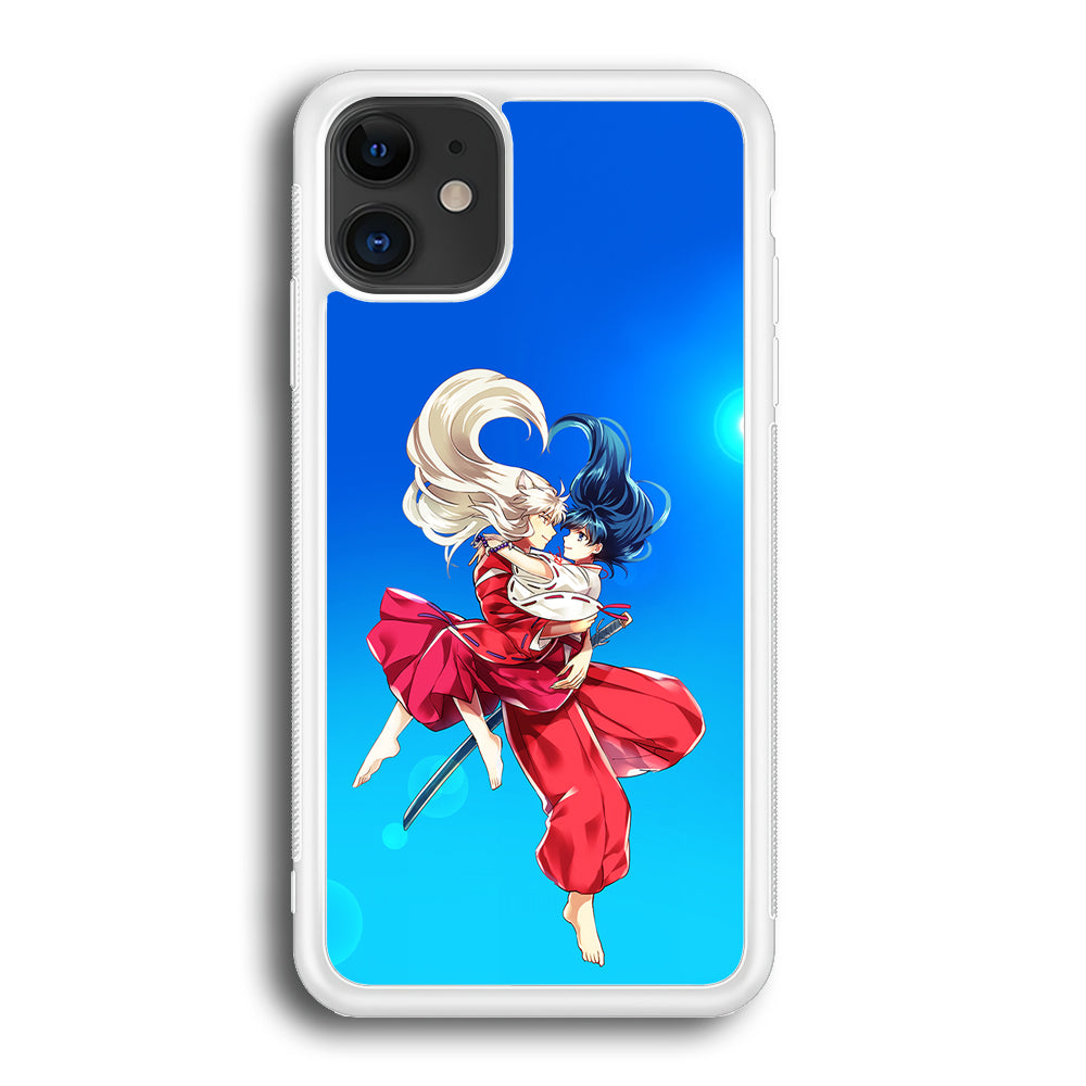 Inuyasha and Kagome Romantic iPhone 12 Case-Phone Case-Rubber White (2D Case)-Altracase