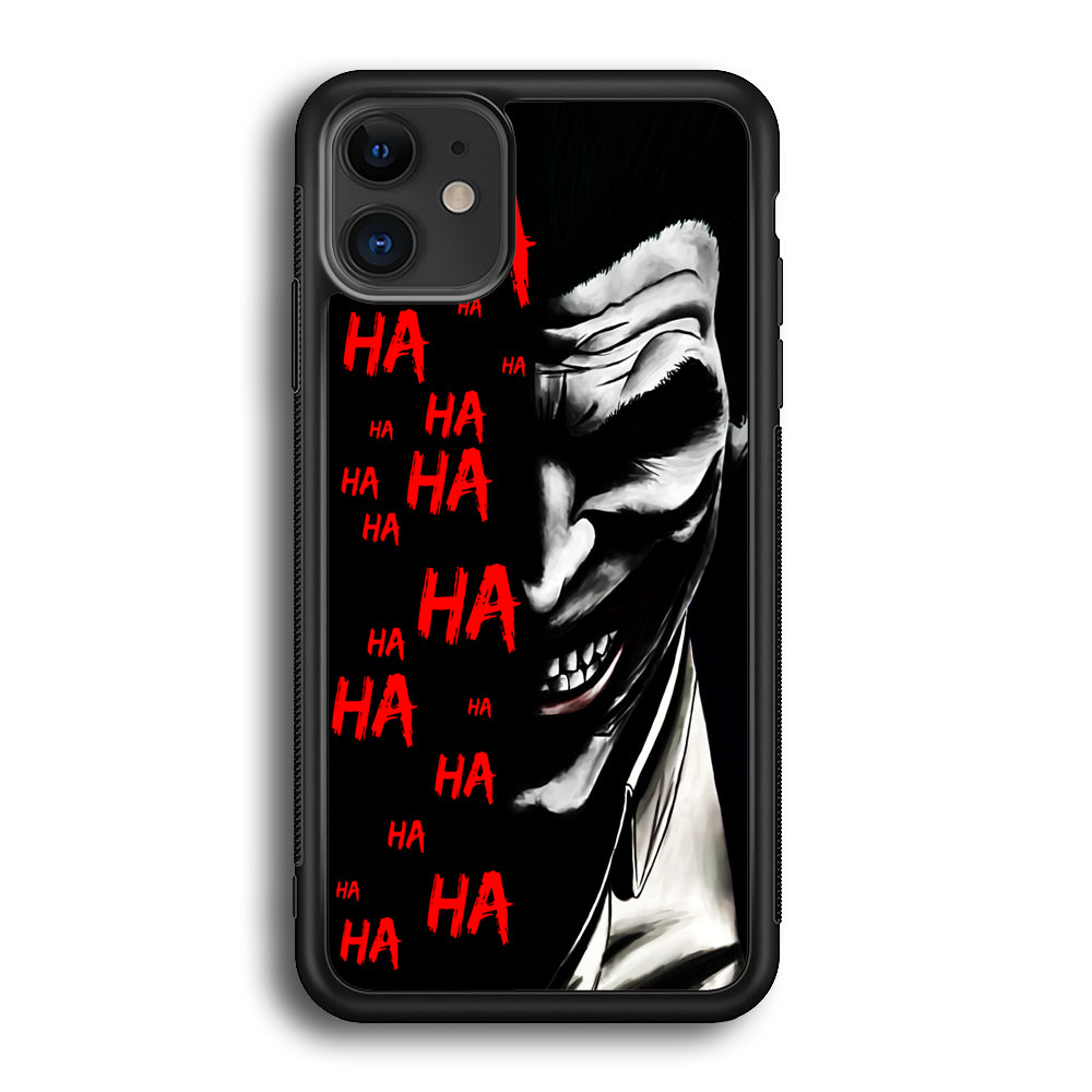 Joker Laugh iPhone 12 Case-Phone Case-Rubber Black (2D Case)-Altracase