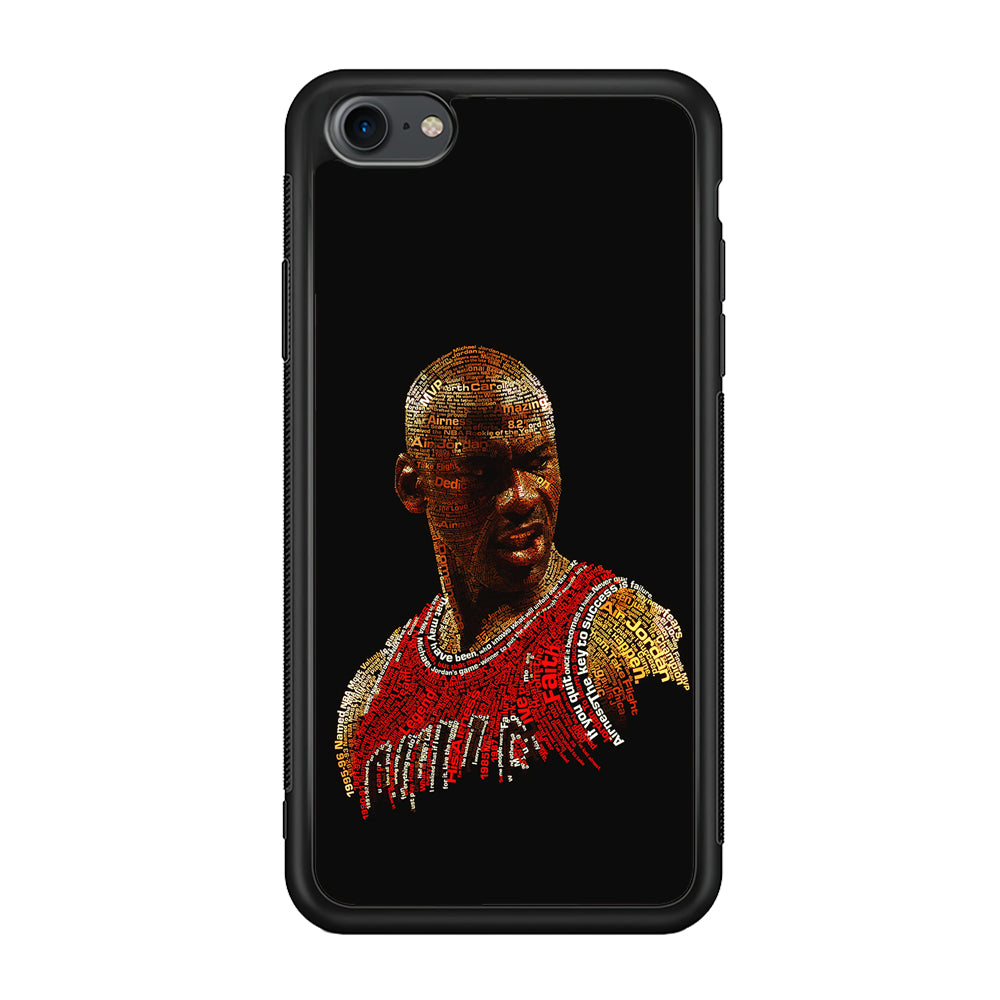Jordan Typography Art iPhone 7 Case-Phone Case-Rubber Black (2D Case)-Altracase